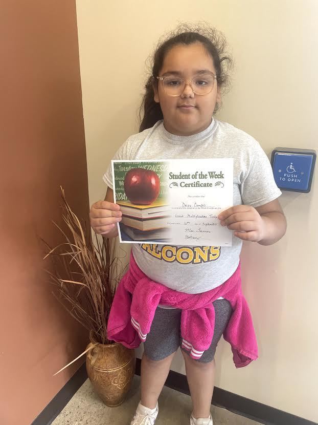 Congratulations, Daisy! Student of the Week 9/24/2021